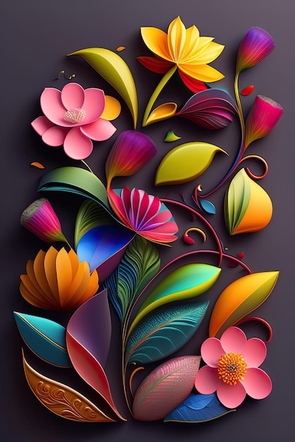 Abstract Floral Design