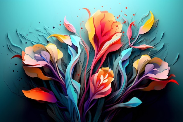 abstract floral design