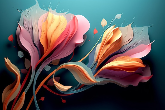 abstract floral design