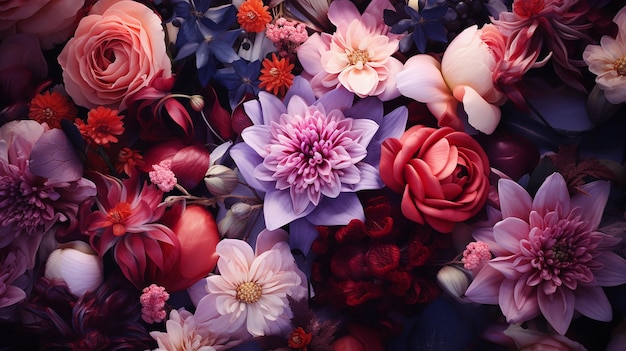 Abstract Floral Elegance in Modern Art