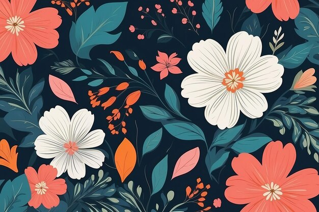 Abstract floral flower pattern Background design for social media story text sizeMobile wallpaper