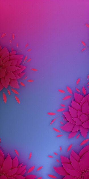 Abstract floral flower pattern background design for social media story text sizemobile wallpaper