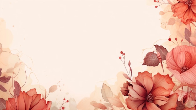 Abstract floral frame background