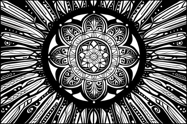Photo abstract floral mandala background