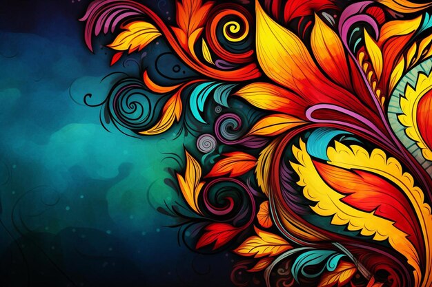 Abstract floral ornamental background