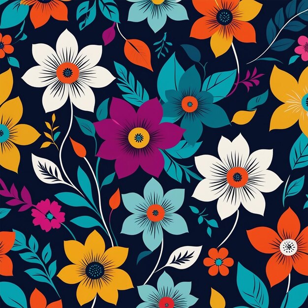 an abstract floral pattern with bold vibrant colors and dynamic shapes perfect for printing on leg