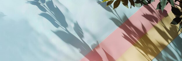 Photo abstract floral shadow on colorful background a vibrant abstract image showcasing the delicat