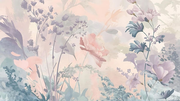 abstract floral wallpaper in pastel colors exuding serenity and tranquility floral abstract pastel serene tranquil