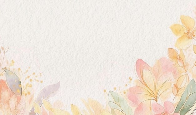 Photo abstract floral watercolor background on paper