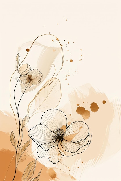 Abstract flower art background vector