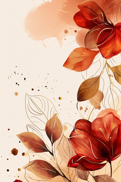 Abstract flower art background vector