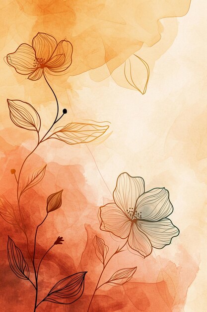 Abstract flower art background vector