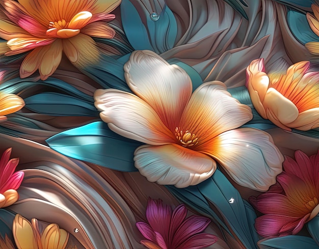 abstract flower background 3 d rendering