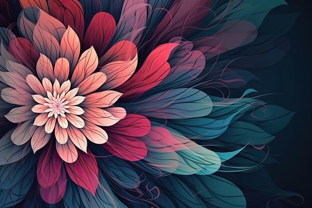 Abstract flower background modern style