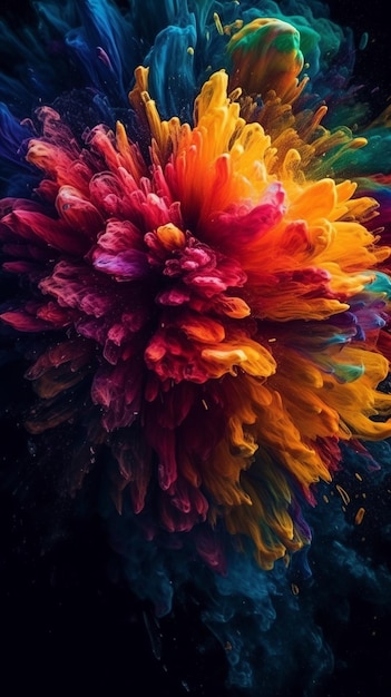Фото Абстрактный цвет красочный фон красивые цветы обои