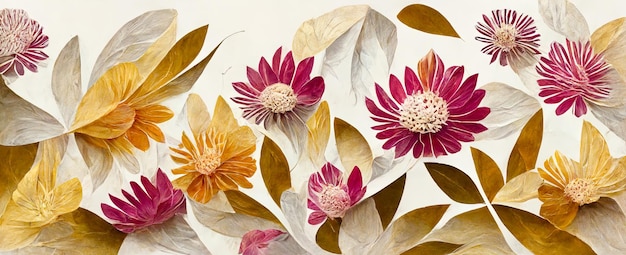 抽象的な花のイラストの創造的な花の背景