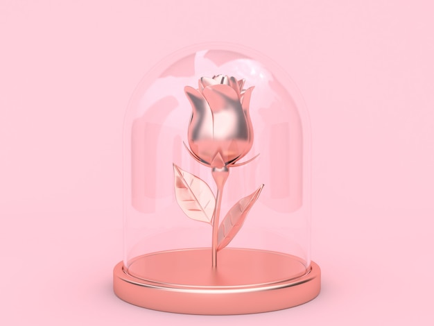 Фото Абстрактный цветок-роза в прозрачной банке любовь валентина