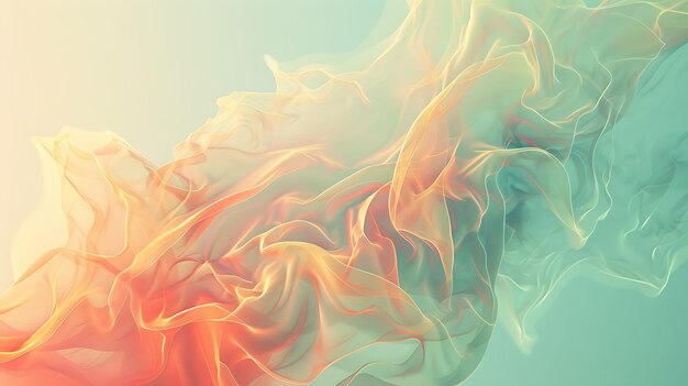 Abstract flowing colorful chiffon Soft pastel colors