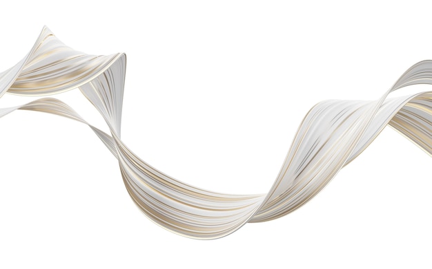 Abstract flowing curve lines 3d rendering