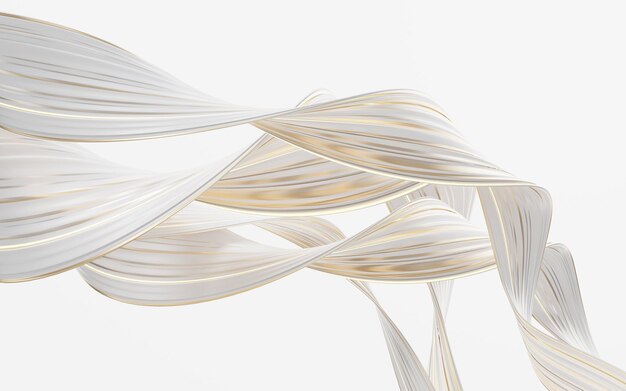 Abstract flowing curve lines 3d rendering