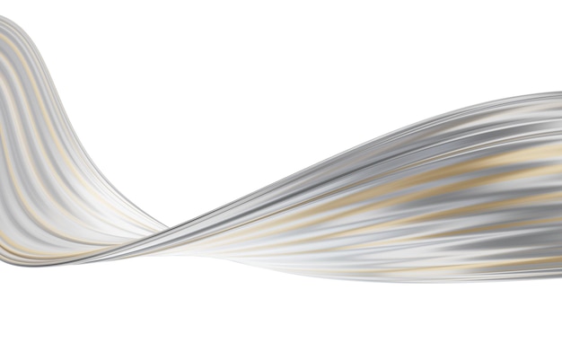 Abstract flowing curve lines 3d rendering