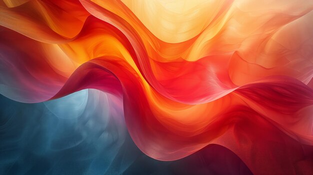 Foto abstract flowing fabric waves uno sfondo astratto dinamico con onde di tessuto che scorrono in un