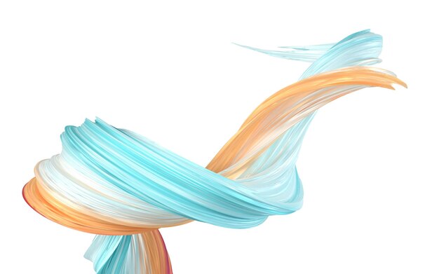 Photo abstract flowing gradient lines 3d rendering computer digtal drawing