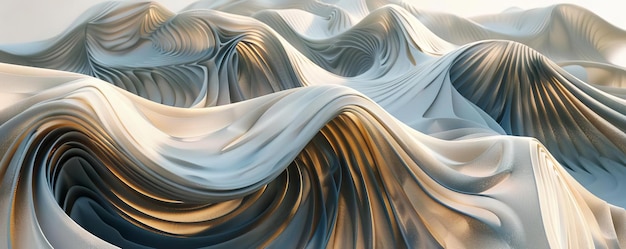 砂漠の砂丘の流動的な動きにインスパイアされた抽象的な流れの線