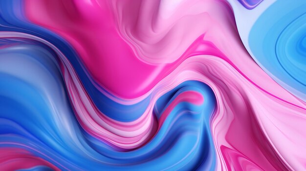 Abstract flowing lines with vivid hues and a smooth wallpaper background featuring waves in pastel colors generative ai