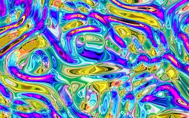 Abstract flowing liquid 3d rendering