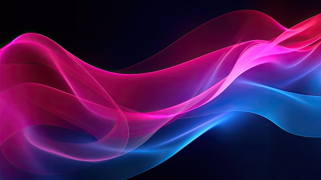 abstract flowing neon wave background realistic 4k