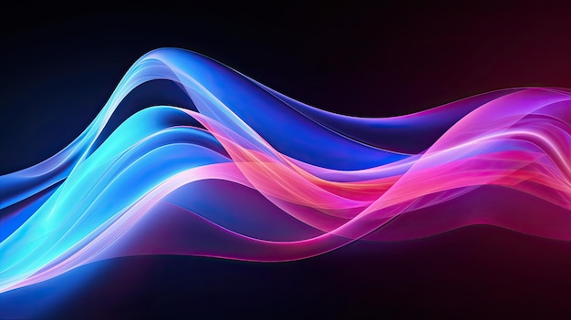 abstract flowing neon wave background realistic 4k