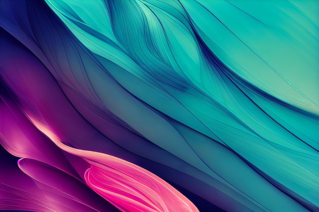 Abstract flowing neon wave background