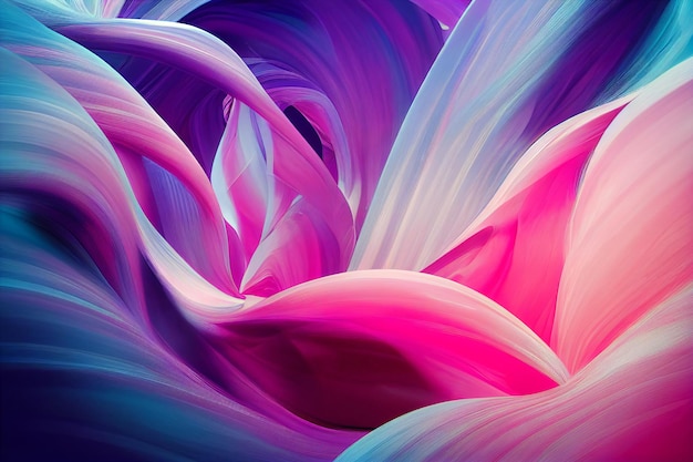 Abstract flowing neon wave background