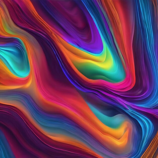 Abstract flowing neon wave background