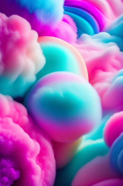 Abstract fluffy soft hue delicious candyfloss texture pink cotton wool backdrop Generative Ai