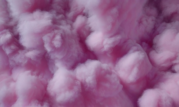 Abstract fluffy soft hue delicious candyfloss texture pink cotton wool backdrop Generative Ai