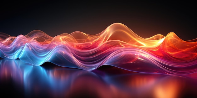 Abstract fluid 3d futuristic Background with dynamic glowing wave