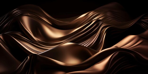 Abstract fluid 3d render curved wave in motion holographic iridescent neon dark background Gradient