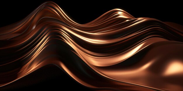 Abstract fluid 3d render curved wave in motion neon iridescent holographic dark background Gradient