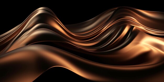 Abstract fluid 3d render curved wave in motion neon iridescent holographic dark background Gradient