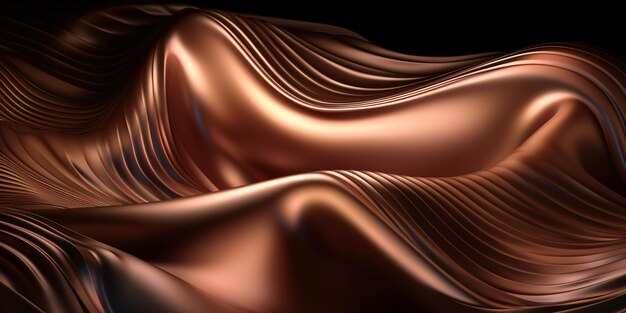 Abstract fluid 3d render neon curved wave in motion iridescent holographic dark background Gradient