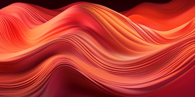 Abstract fluid 3d render neon iridescent holographic curved wave in motion on a dark background This gradient design element is perfect for covers backgrounds wallpapers and banners