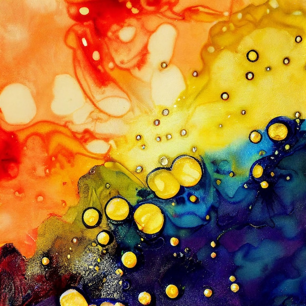 Abstract fluid acrylic painting background