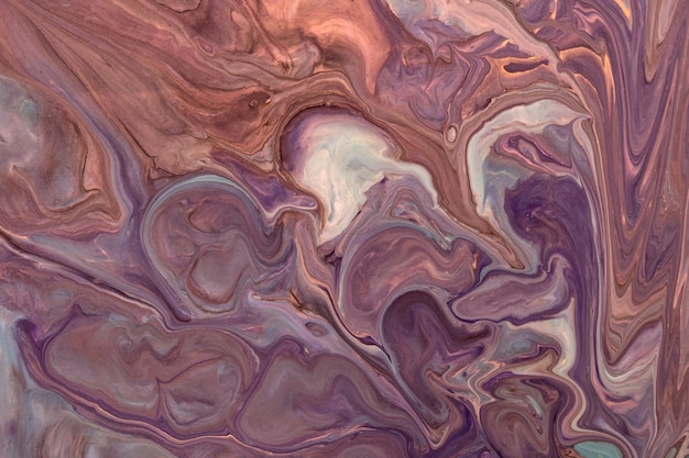 Abstract fluid art background dark brown and purple colors