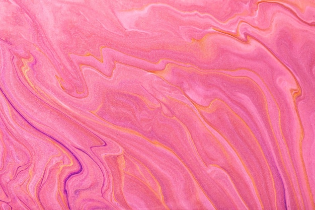 Абстрактный жидкий художественный фон темно-розового и фиолетового цветов Жидкий мрамор Акриловая живопись с сиреневым градиентом