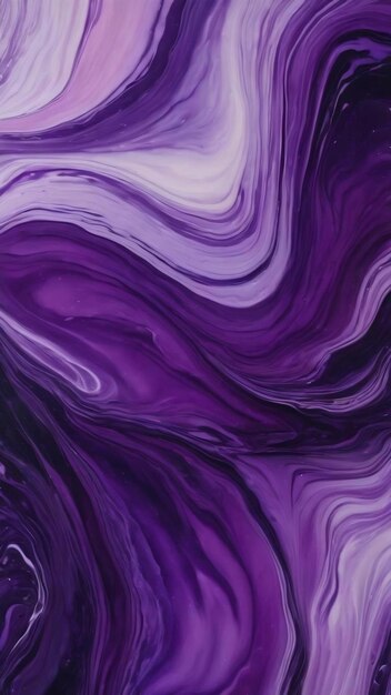 Abstract fluid art background dark purple and lilac colors liquid marble