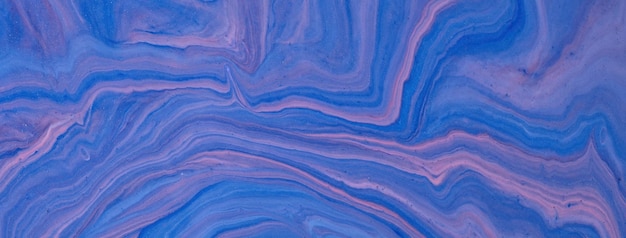 Абстрактный жидкий художественный фон темно-синего и розового цветов Жидкий мрамор Акриловая живопись с сапфировым градиентом