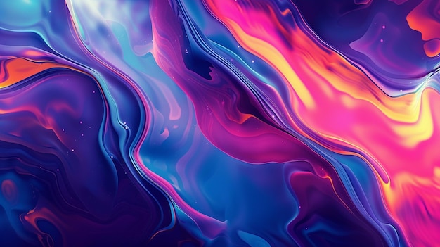 Abstract Fluid Art in Bold Colors