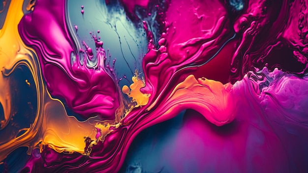 abstract fluid art painting background in alcohol